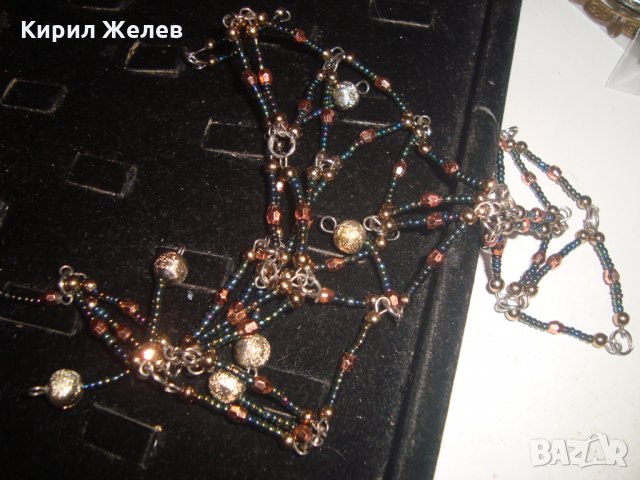 РЪЧНО ПЛЕТЕНО МЪНИСТЕНО АРТ ХИПАРСКО ВЕЧЕРНО КОЛИЕ 16637, снимка 4 - Колиета, медальони, синджири - 30691408