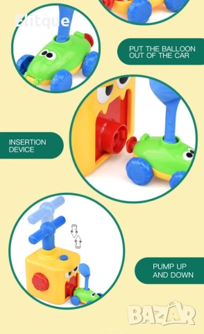 Детска игра, колички задвижващи се от балон, снимка 4 - Коли, камиони, мотори, писти - 52865783