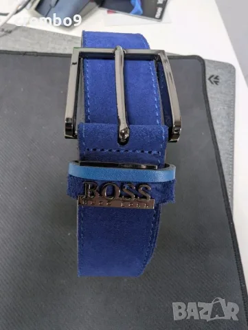 Hugo Boss кожен колан, син, размер 100