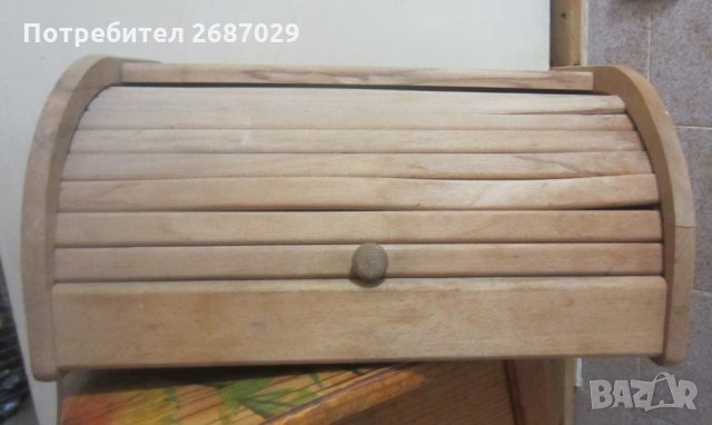 Стара дървена кутия за хляб, снимка 2 - Други - 31613842