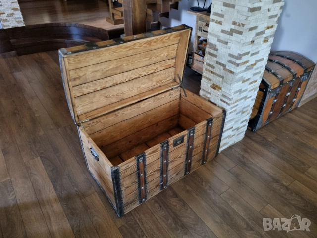 Стар дървен сандък/ракла/скрин, снимка 8 - Антикварни и старинни предмети - 52441208