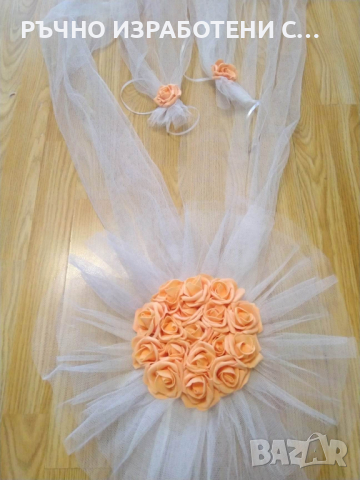 Сватбена украса за кола, снимка 2 - Сватбени аксесоари - 44573349