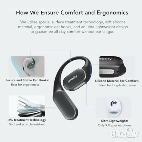 Нови Open Ear Bluetooth 5.3 Слушалки + USB Донгъл, 45 часа Батерия, снимка 4 - Bluetooth слушалки - 51147181