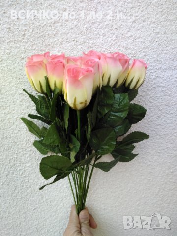  Изкуствени цветя - рози, снимка 5 - Изкуствени цветя - 32013601