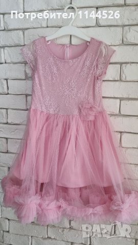 Розова финна рокля за принцеса 5-6г., от "Точици" , снимка 1 - Детски рокли и поли - 35599418