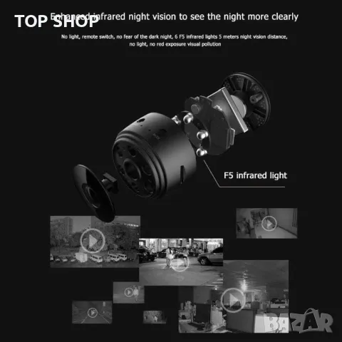 A9 Mini WiFi IP камера, 1080P HD сензор за движение, видеокамера DV, дълъг жив, снимка 4 - Камери - 48778173