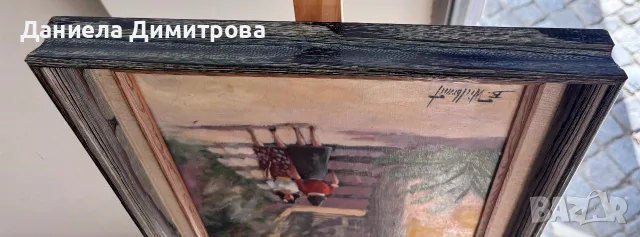 Маслена живопис на платно в масивна дървена рамка, снимка 7 - Картини - 56018472