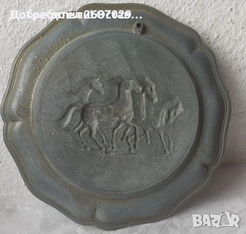 Релефни стари пана: ГОЛЯМА 33 см.Tower Bridge пано-чиния ТАУЪР БРИДЖ метал, елен кон козел куче, снимка 9 - Пана - 28949538