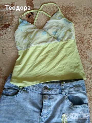 Дънкова пола с  дантела, снимка 5 - Поли - 19315956