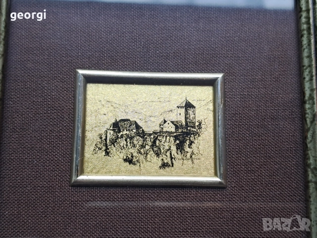 италианска мини картина със златно фолио 22 карата   29/1, снимка 4 - Картини - 52027606