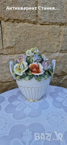 🌸✨ Порцеланова кошница с 3D цветя – изящна изработка ✨🌸, снимка 3 - Статуетки - 51518239