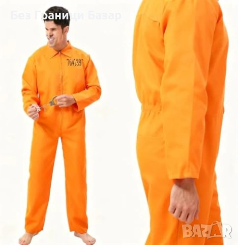 Нов Карнавален затворнически гащеризон с номер за възрастни парти Хелоуин