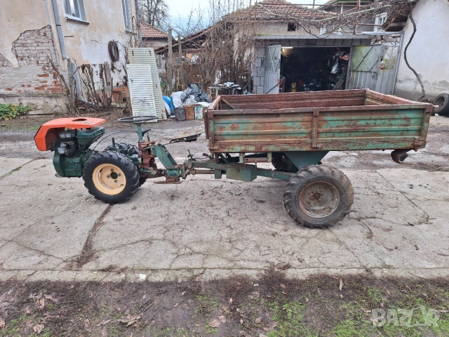 Мотоблок 4х4 с дифер.ремарке 13к.с. Lombardini, снимка 4 - Селскостопанска техника - 52638702