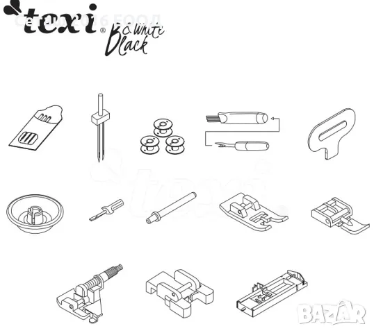 Домашна шевна машина Texi Black&White, снимка 4 - Шевни машини - 47372104