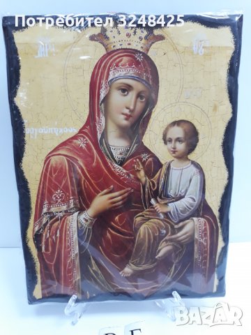 Голяма икона на Пресвета Майка Богородица Закрилница - Модел ВГ-- ръчна изработка , снимка 9 - Икони - 37640139