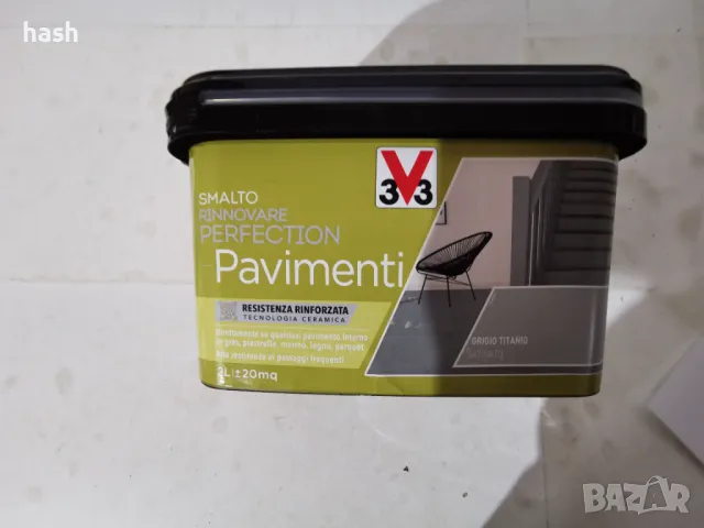 V33 Боя за обновяване на подове и стълби, Renovation Perfection® Satin Titanium 2L, снимка 5 - Бои, лакове, мазилки - 48692354