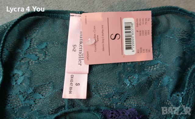 Hunkemoller S размер, нови зелени дантелени бразилиани, снимка 2 - Бельо - 38442762
