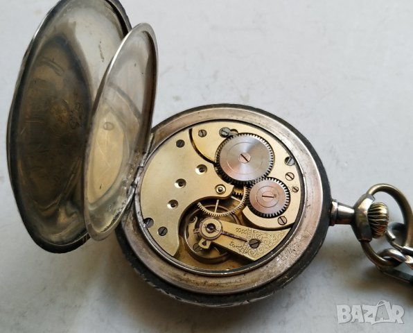 Сребърен джобен часовник Омега, снимка 14 - Джобни - 42344298