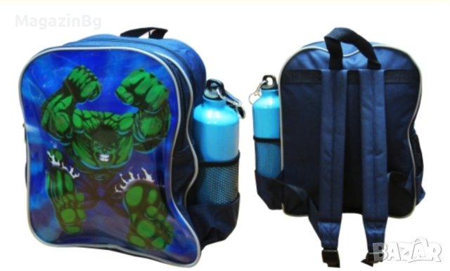 Ученическа раница Hulk, 35х28x15 см, снимка 1