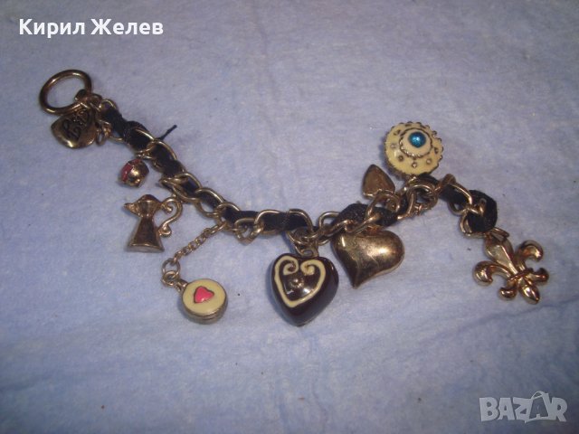 ПОЗЛАТЕНА МНОГО СТИЛНА КРАСИВА ФЕШЪН АРТ ГРИВНА с ВИСУЛКИ ЕМАЙЛ и КРИСТАЛИ 63251, снимка 3 - Гривни - 37046371