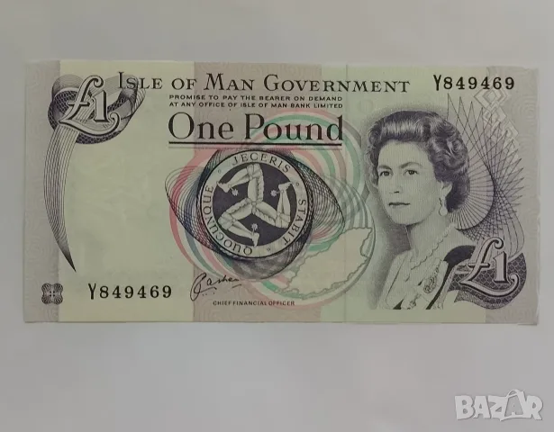 1 паунд UNC остров Ман 