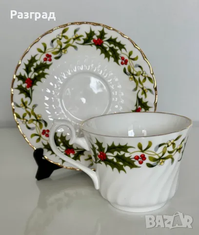 Коледен сет за чай чашка с чинийка, снимка 2 - Чаши - 48344310