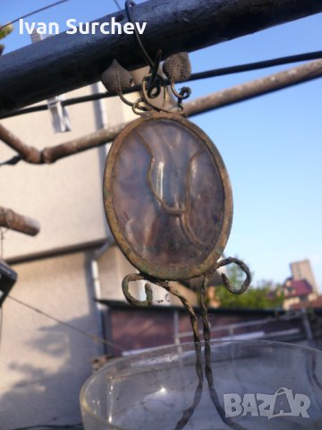 КЪНДИЛО БРОНЗОВО СЪС ИКОНА АВТЕНТИ4НО, снимка 4 - Други стоки за дома - 36588663