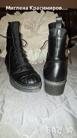 Боти в черно, снимка 7 - Дамски боти - 53259999