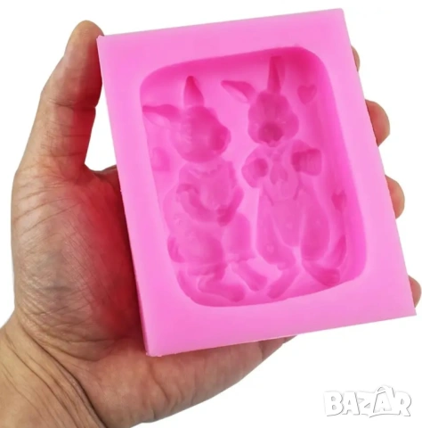 Молд зайчета за сапуни и свещи , снимка 3 - Форми - 53159723