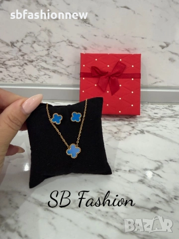 Комплект обеци и гердан Van Cleef, снимка 5 - Обеци - 53299826