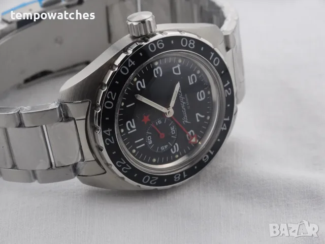 ВОСТОК КОМАНДИРСКИЕ АВТОМАТИЧЕН-GMT ref: 02019А, снимка 12 - Мъжки - 41667266