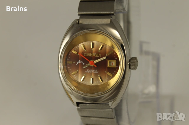 Дамски Часовник CORNAVIN Pentaflex Оригинална Верижка 1960's, снимка 3 - Дамски - 54319189