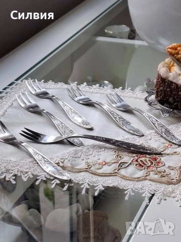 Руски вилички- 6 броя , снимка 7 - Антикварни и старинни предмети - 54234357