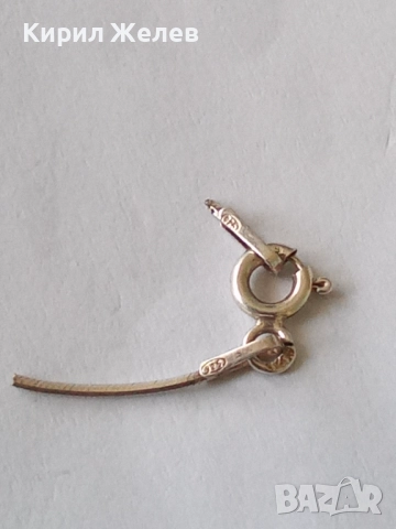 Сребърна карабинка закопчалка 50955, снимка 5 - Колиета, медальони, синджири - 52243760