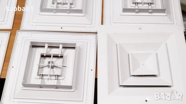 Вентилационна  решетка - Алуминиев дифузор за въздуховоди 30/30см 4бр, снимка 14 - Строителни материали - 53375246