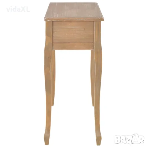 vidaXL Конзолна тоалетна маса с 3 чекмеджета, кафява, снимка 3 - Тоалетки - 56146509