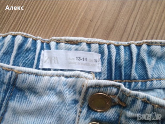 Zara - дънки бойфренд 13-14г, снимка 2 - Детски панталони и дънки - 40833522