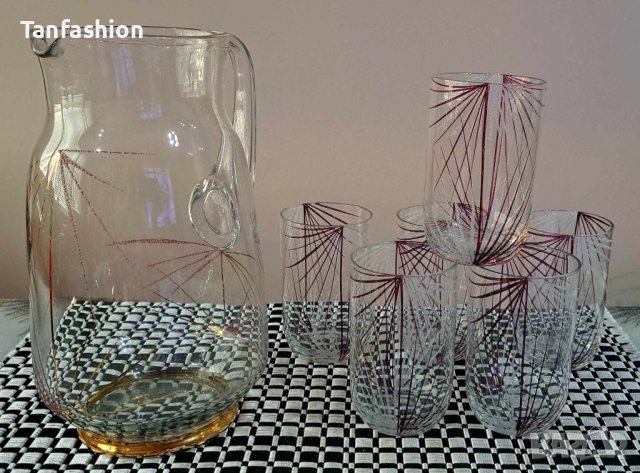 Комплект кана с чаши, снимка 4 - Сервизи - 42868111