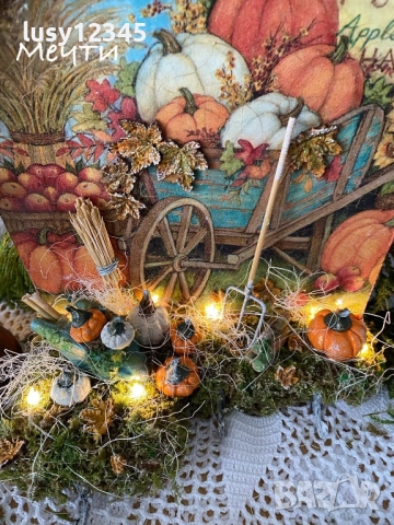 Къщичка-Есенна приказка!, снимка 3 - Декорация за дома - 52081597