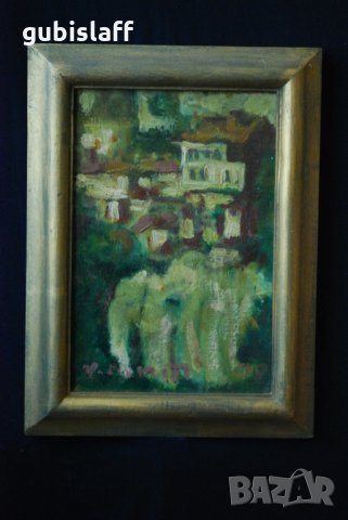 Стара картина, Пейзаж от В. Търново, Вельо Митев, 1999 г., снимка 2 - Картини - 31981638
