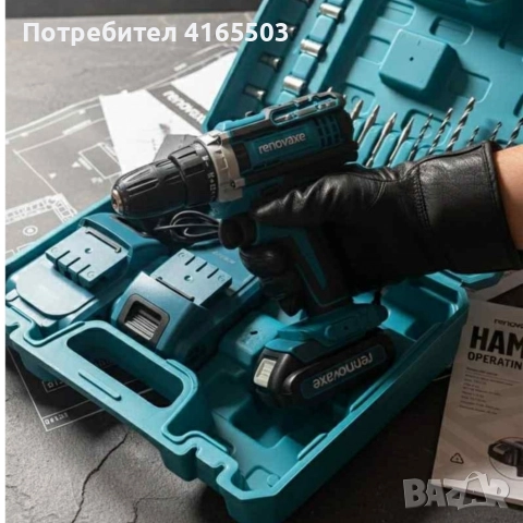 Комплект бормашина с двойна батерия и безчетков мотор за точност и мощност във всеки детайл, снимка 6 - Други инструменти - 52675973