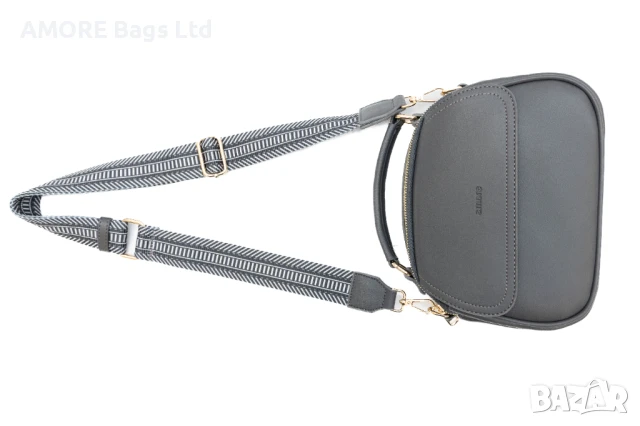 Ежедневна дамска чанта AMORE Camilla - Gray, снимка 4 - Чанти - 50657518