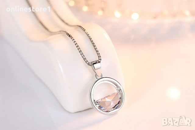 Сребърно колие - Полумесец Код: K105, снимка 3 - Колиета, медальони, синджири - 30665391