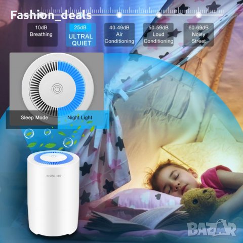 Нов пречиствател на въздух за малка стая против миризми, дим, полени, снимка 2 - Овлажнители и пречистватели за въздух - 34901618