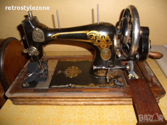 № 006 стара шевна машина - JUNKER & RUH - БРИТАНИЯ  - с дървена кутия   - с ключе  - работеща   - от, снимка 6 - Антикварни и старинни предмети - 37953525