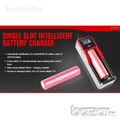 Универсално зарядно устройство за акумулаторни батерии 18650 Li-Ion 26650 14500 16340, снимка 6 - Други инструменти - 29157863