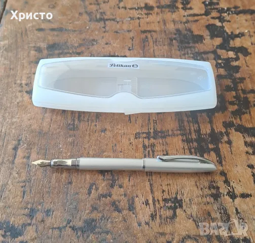 писалка Пеликан Peliкan сребрист метал в кутия