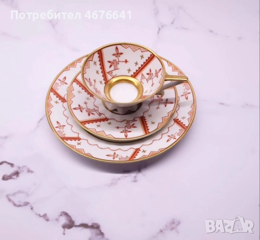 Троен порцеланов сет, снимка 3 - Чаши - 52788590