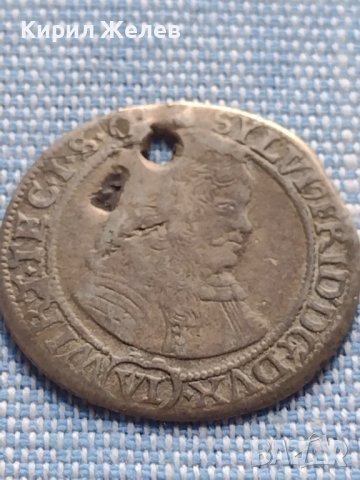 Сребърна монета 6 кройцера 1674г. Силвиус Фридрих Вюртемберг Олз 14908