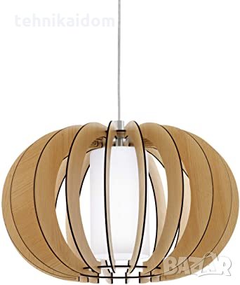 Лампа висяща с дървен сенник клен 50 см EGLO Stellato внос от Германия, снимка 4 - Лампи за таван - 32014012